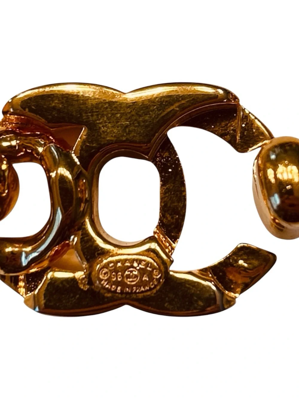 CHANEL Gold Chunky Curb Chain CC Turnlock Necklace